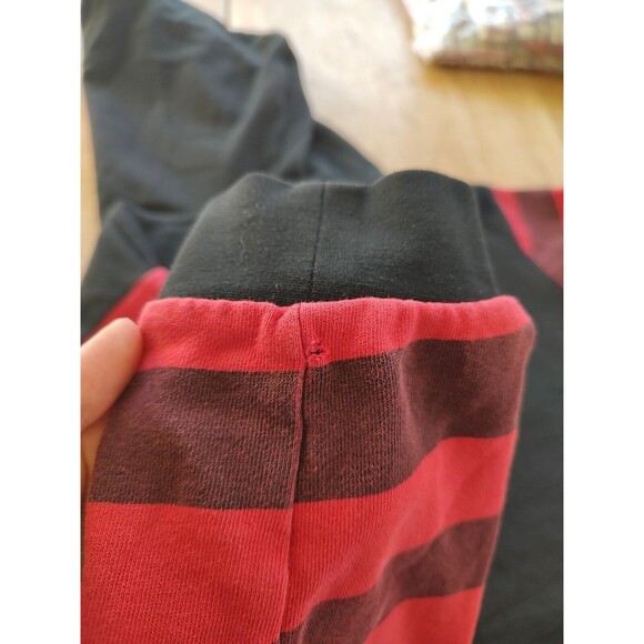 Hot Topic Women's Small Cropped Hoodie Sweatshirt Black Red Stripe - Picture 5 of 5